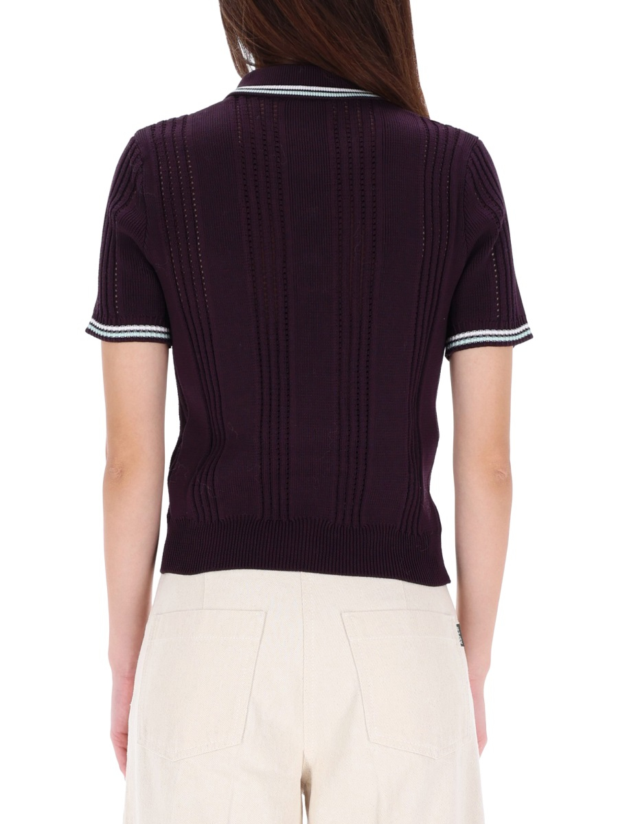 [Casablanca] Shirts Short Sleeve FW25 W-AW25-KW-1089_01AUBERGINE