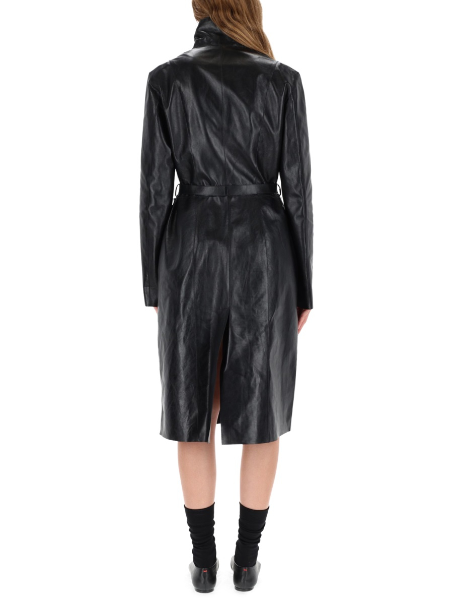 [Our Legacy] Coat FW25 W4259CS_SABLEBLACKFLUIDCALFSKIN