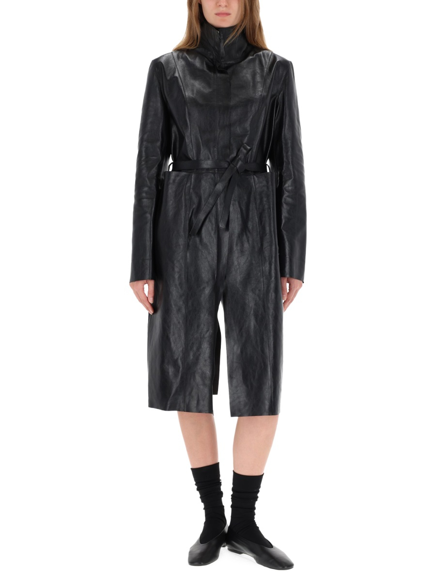 [Our Legacy] Coat FW25 W4259CS_SABLEBLACKFLUIDCALFSKIN