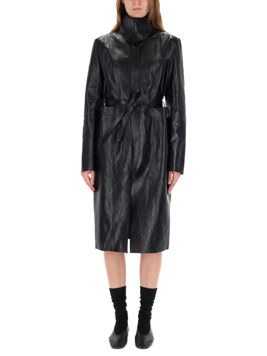 [Our Legacy] Coat FW25 W4259CS_SABLEBLACKFLUIDCALFSKIN