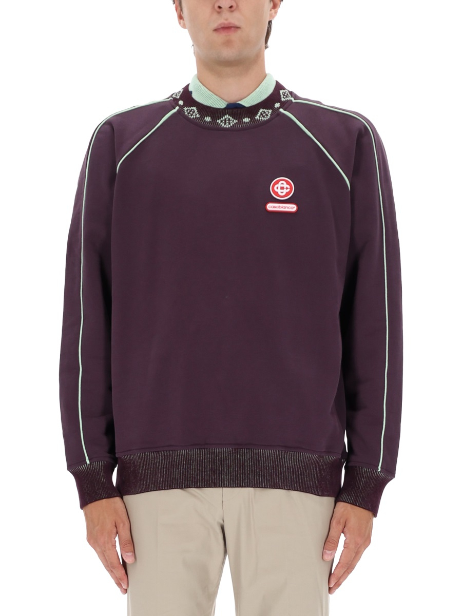 [Casablanca] Sweatshirt FW25 M-AW25-JTP-436_01AUBERGINE