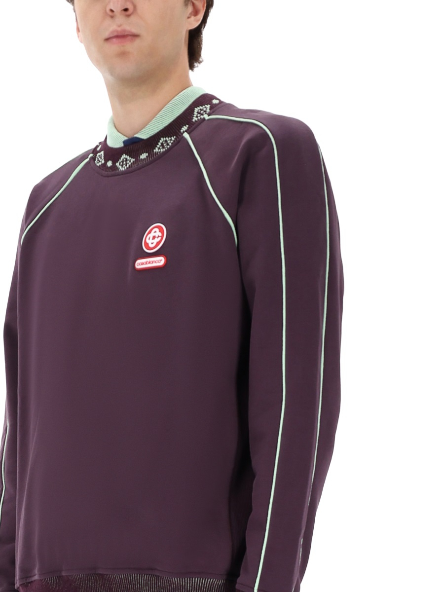 [Casablanca] Sweatshirt FW25 M-AW25-JTP-436_01AUBERGINE