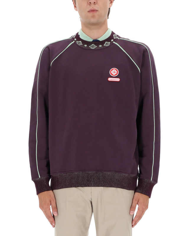[Casablanca] Sweatshirt FW25 M-AW25-JTP-436_01AUBERGINE