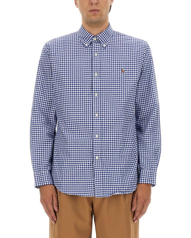 [Polo Ralph Lauren] Shirts Long Sleeve FW25 710792041_005BLUE/WHITEGINGHAM