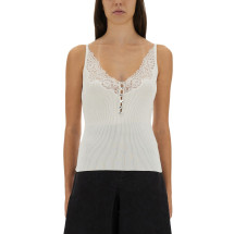 [Self-portrait] Tank top FW25 PF25-042T-W_WHITE