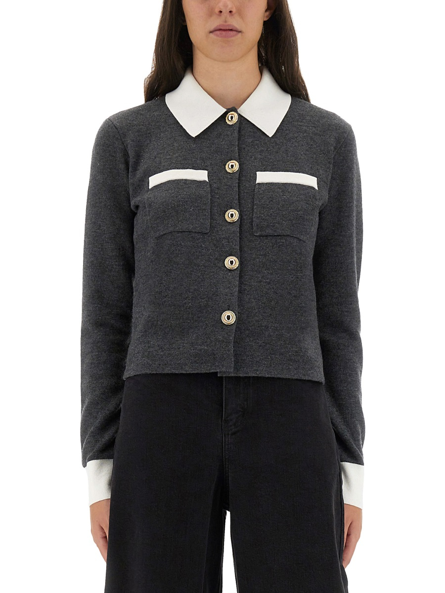 [Self-portrait] Cardigan FW25 PF25-048C-GR_GREY