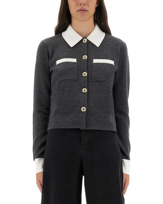 [Self-portrait] Cardigan FW25 PF25-048C-GR_GREY