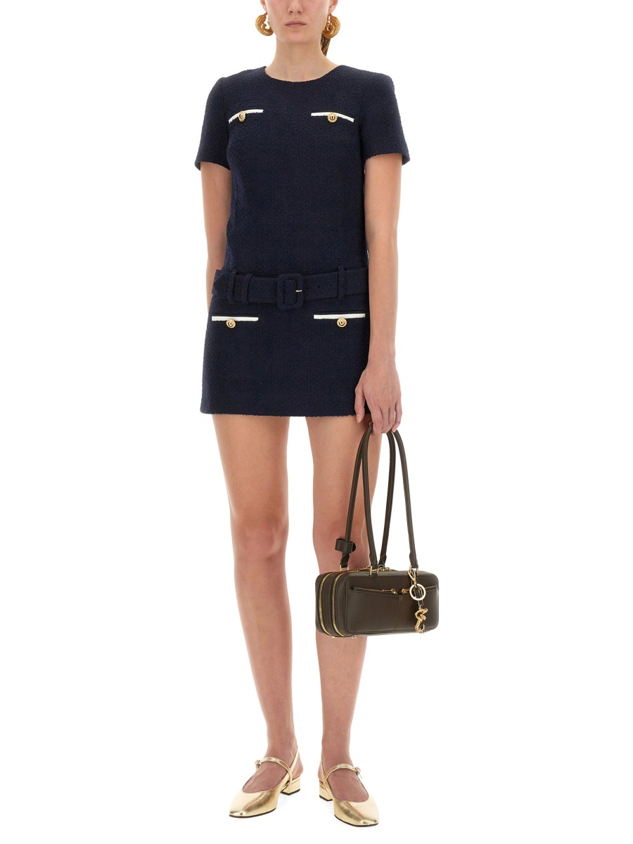 [Self-portrait] Short sleeve dress FW25 PF25-034S-BL_BLUE