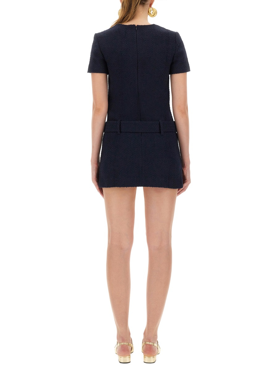 [Self-portrait] Short sleeve dress FW25 PF25-034S-BL_BLUE