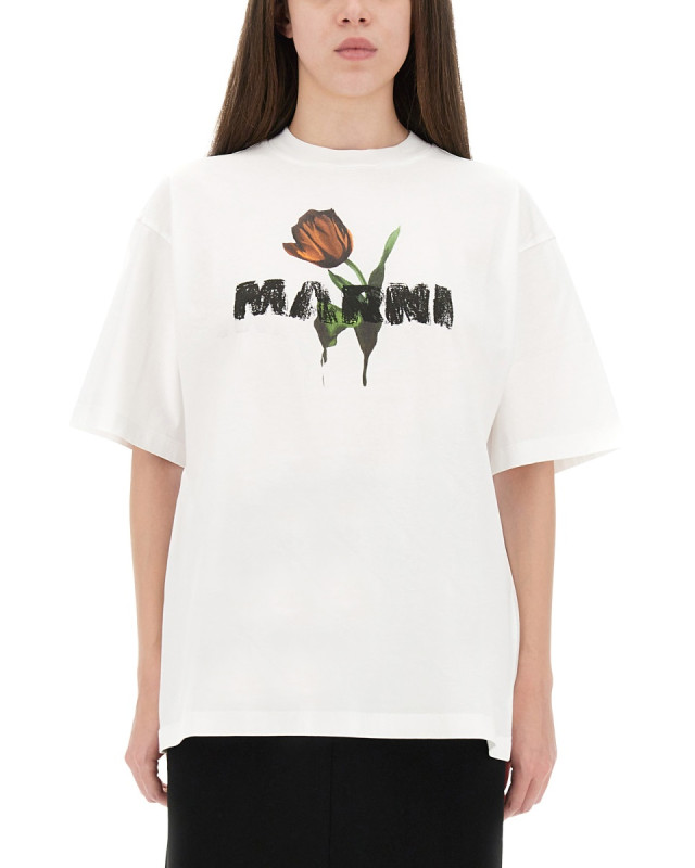 [Marni] T-shirts Short Sleeve FW25 THJET49P18_USCY31LOW01
