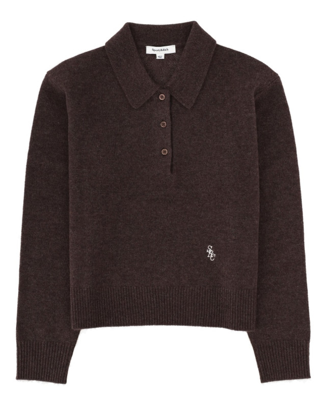 [SPORTY&RICH] Shirts Long Sleeve FW25 WS07466302BR27_TOFFEE