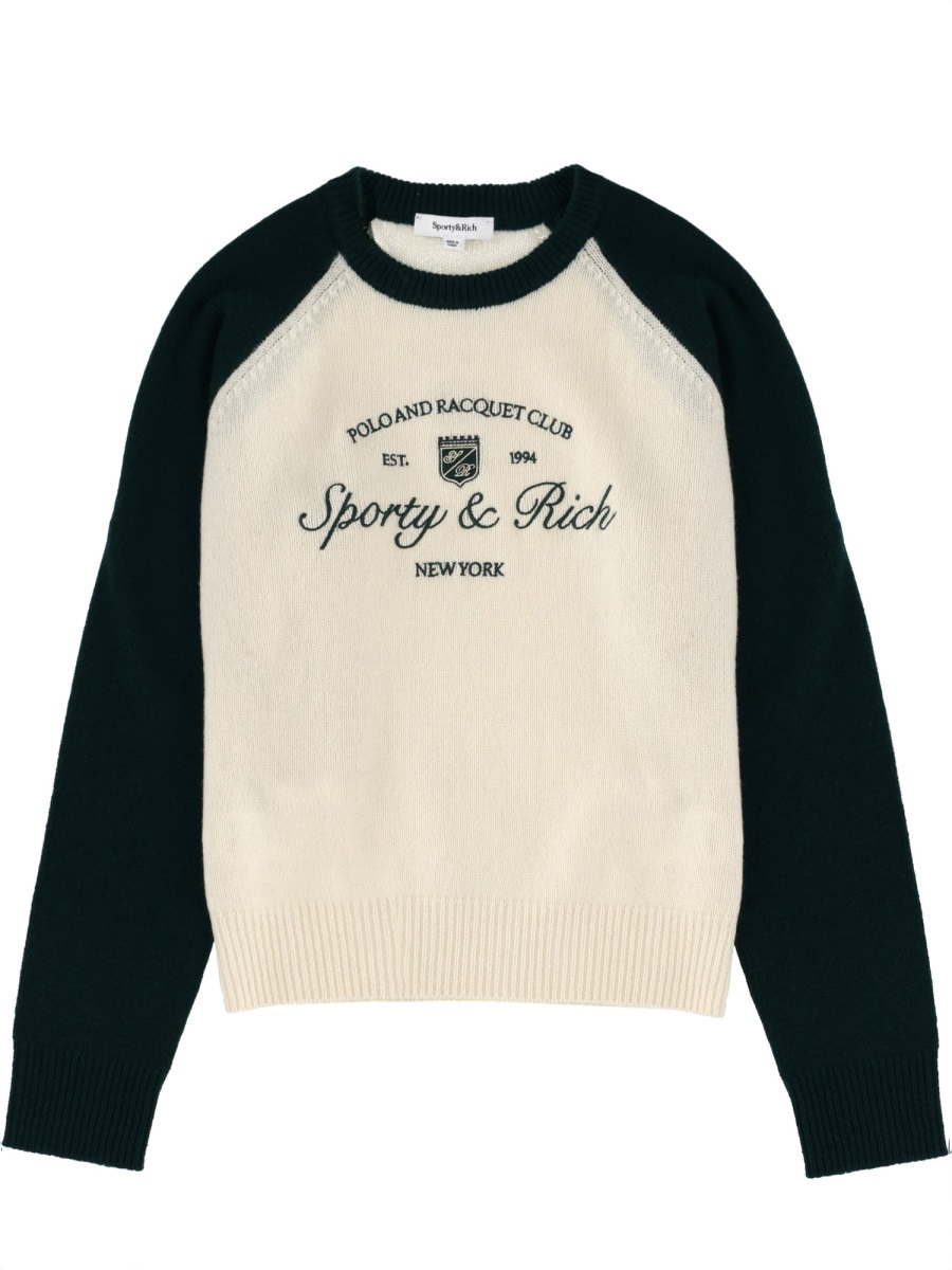 [SPORTY&RICH] Knitwear FW25 WS07561412WH61_ECRU/FOREST