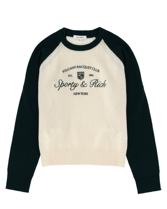 [SPORTY&RICH] Knitwear FW25 WS07561412WH61_ECRU/FOREST