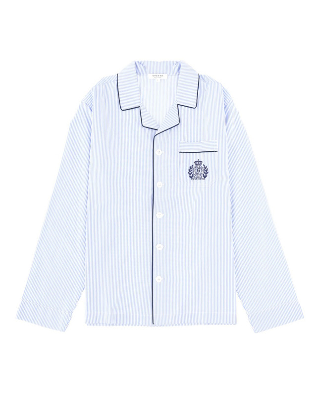 [SPORTY&RICH] Shirts Long Sleeve FW25 SI02164243ST02_BLUESTRIPE