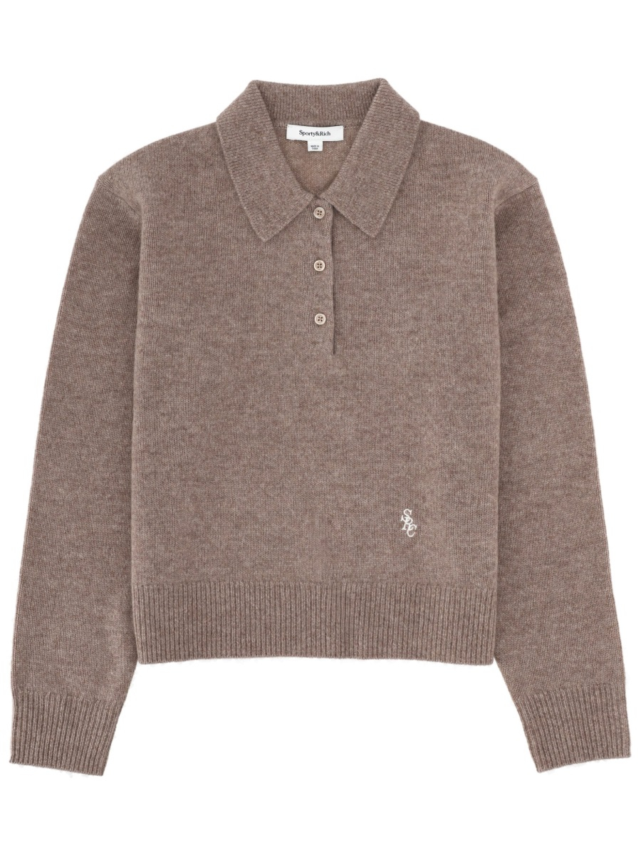 [SPORTY&RICH] Shirts Long Sleeve FW25 WS07466302BE24_TAPIOCA