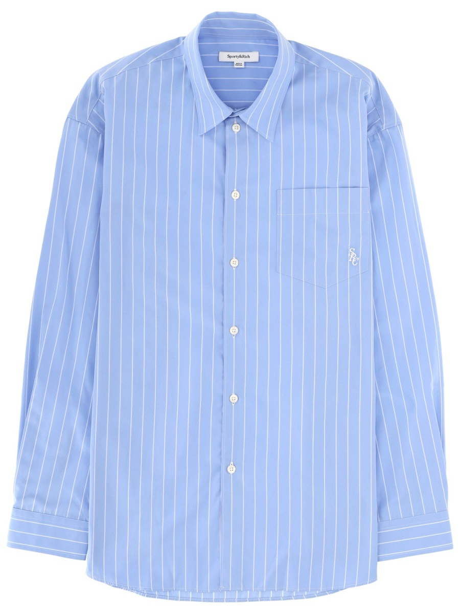 [SPORTY&RICH] Shirts Long Sleeve FW25 SI00666302ST02_BLUESTRIPE