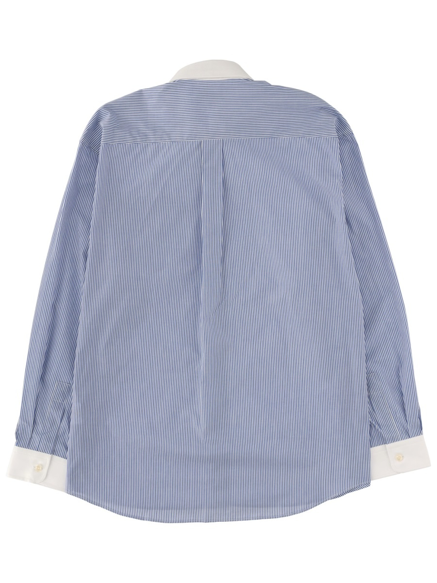[SPORTY&RICH] Shirts Long Sleeve FW25 SI01961302ST09_NAVYSTRIPE