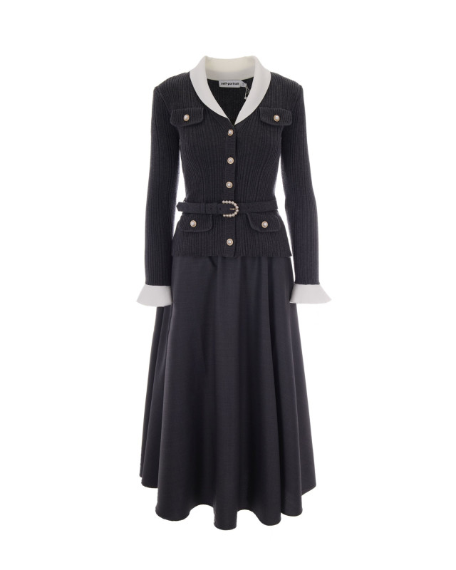 [Self-portrait] Long sleeve dress FW26 PF26131MAGR