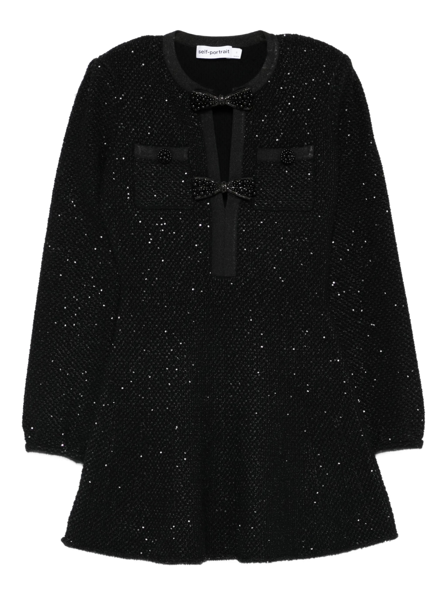 [Self-portrait] Long sleeve dress SS26 RS26210SB