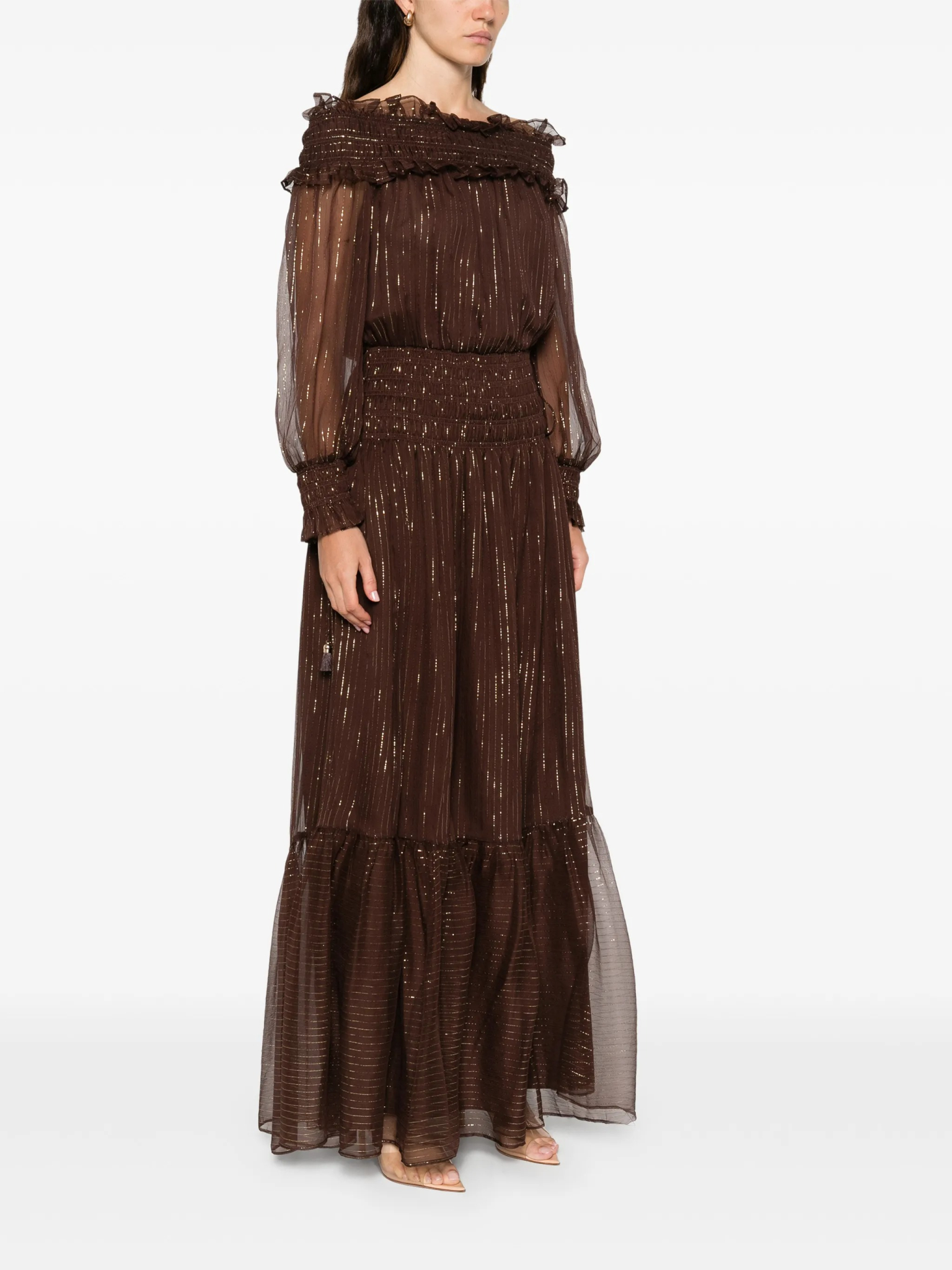 [Self-portrait] Long sleeve dress SS26 RS26156XABR
