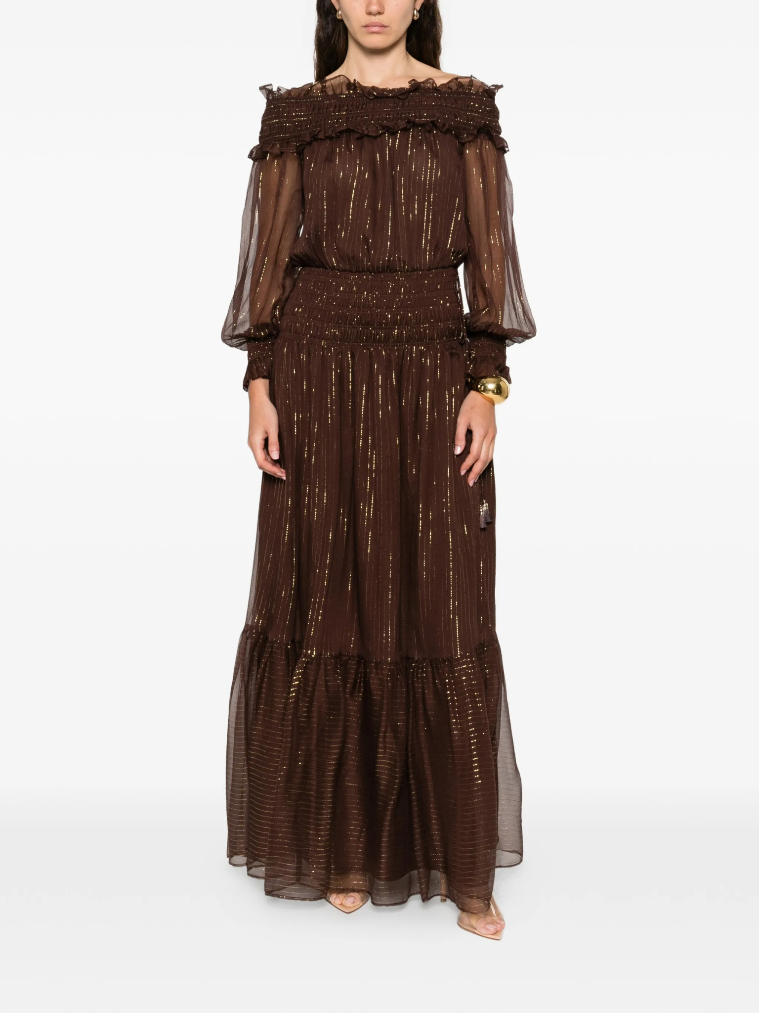 [Self-portrait] Long sleeve dress SS26 RS26156XABR