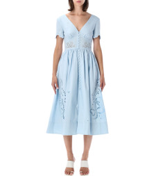 [SELF PORTRAIT] Short sleeve dress FW26 PF26018MABLLIGHT BLUE
