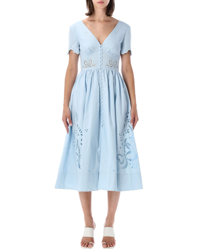[SELF PORTRAIT] Short sleeve dress FW26 PF26018MABLLIGHT BLUE