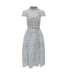 [Self-portrait] Short sleeve dress SS26 RS26167MBBL BLUE