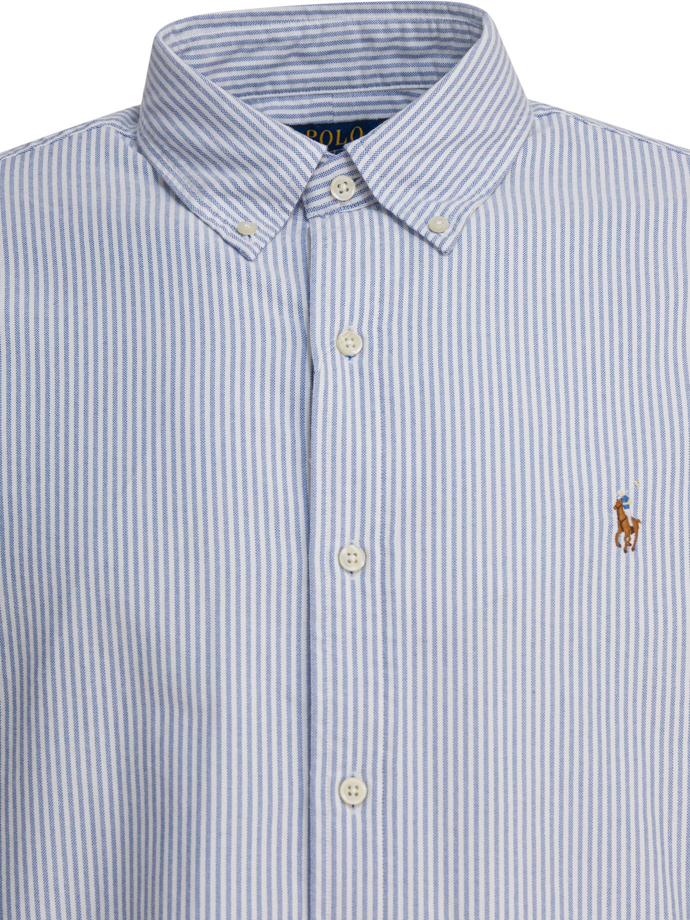 [Polo Ralph Lauren] Shirts Long Sleeve SS26 710792041004BLUE/WHITE STRIPE