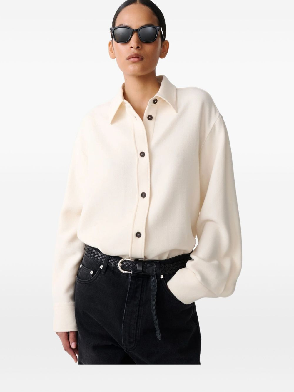 [Studio Nicholson] Shirts Long Sleeve FW25 SANTINISNW1606CHALK