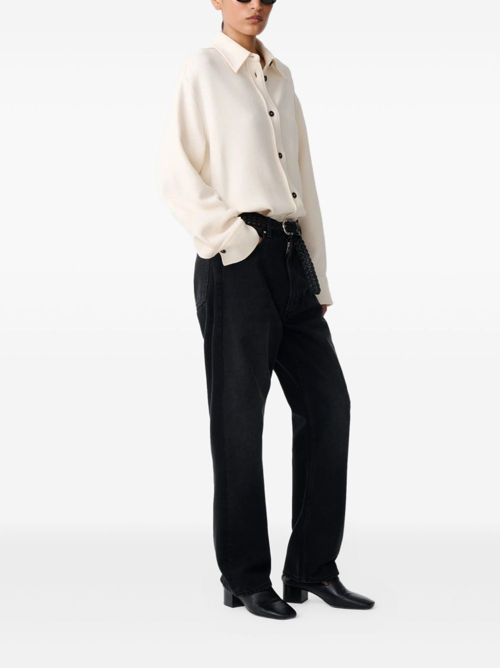[Studio Nicholson] Shirts Long Sleeve FW25 SANTINISNW1606CHALK