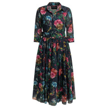 [Samantha Sung] Long sleeve dress SS26 ASTERHEART MANORINDIGO
