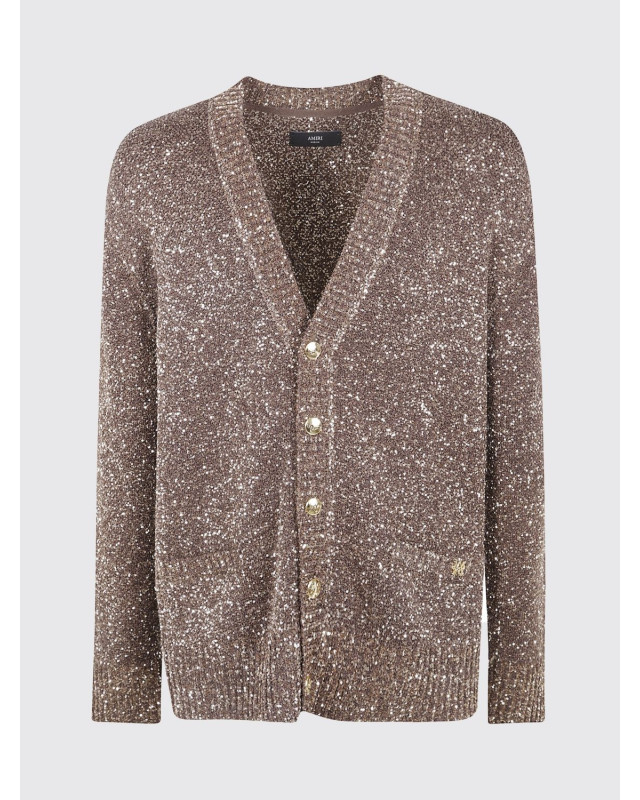 [Amiri] Cardigan FW25 AMKNCD1069 DARK BROWN