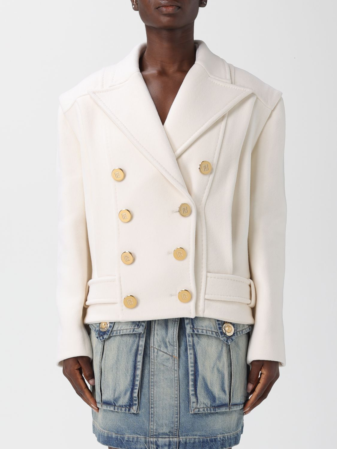 [Balmain] Coat FW25 FF1UA095WB50 0FA