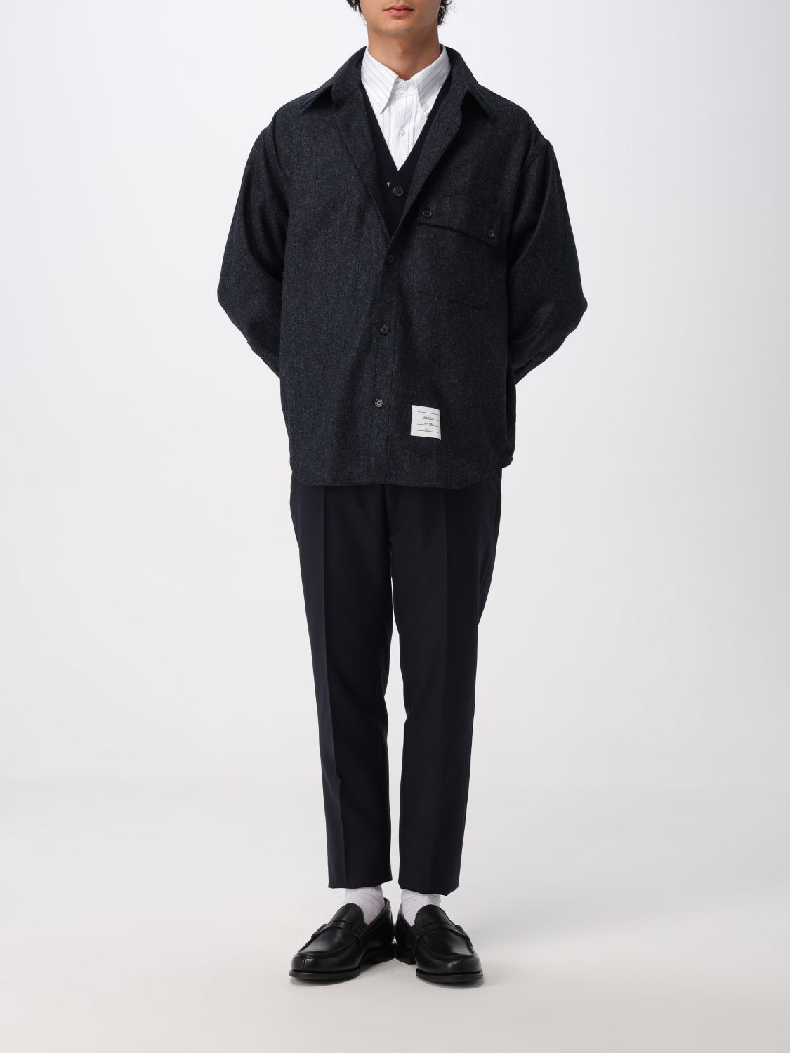 [Thom Browne] Shirts Long Sleeve FW25 MWL420A05385 415