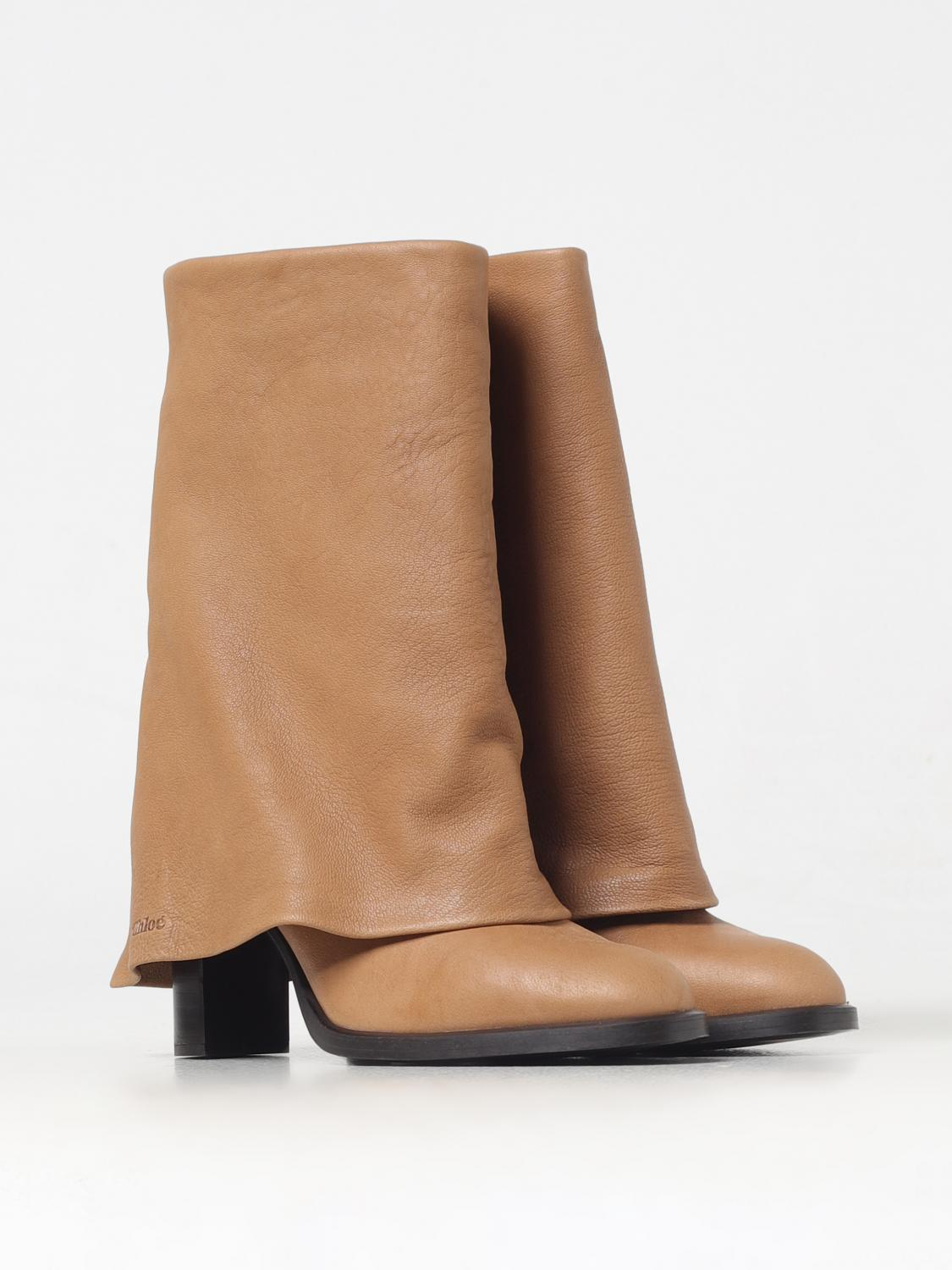 [See by Chloe] Long Boots FW24 SB43060A tan lamb