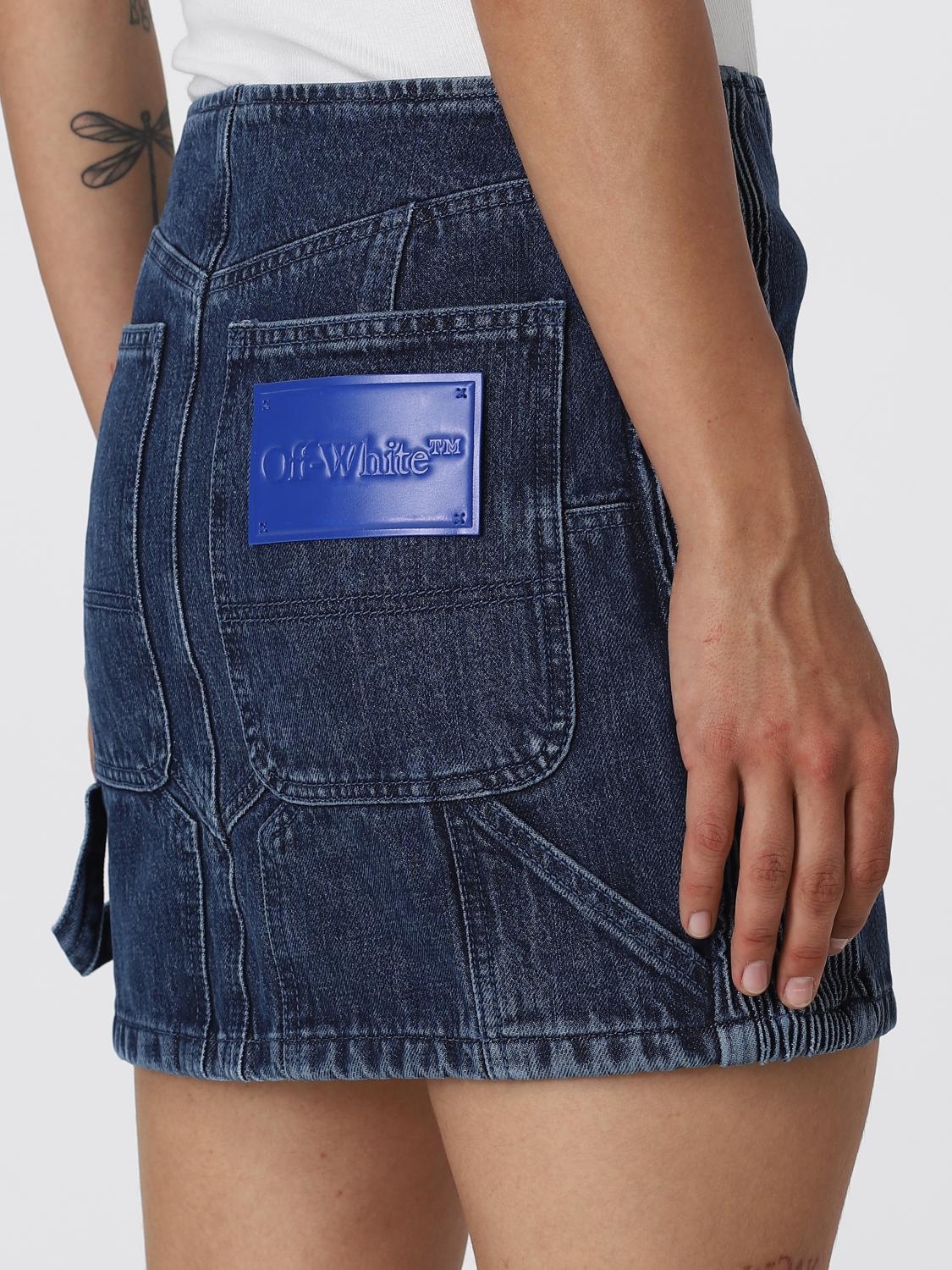 [Off-White] Mini skirt FW25 OWYF019S23DEN001 4500