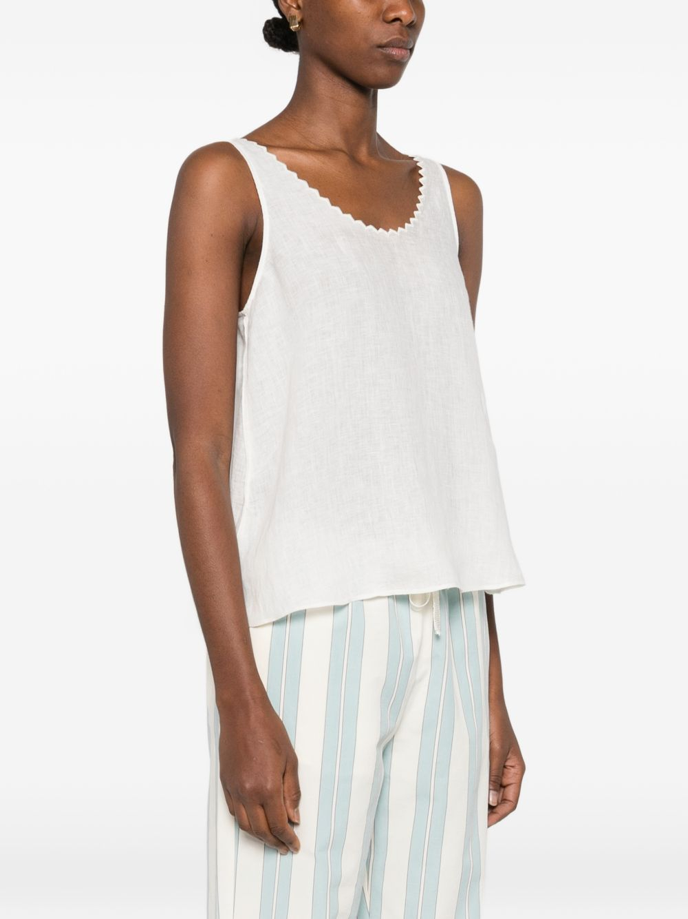 [Forte Forte] T-shirts Sleeveless SS26 14830MYTOPCRYSTAL
