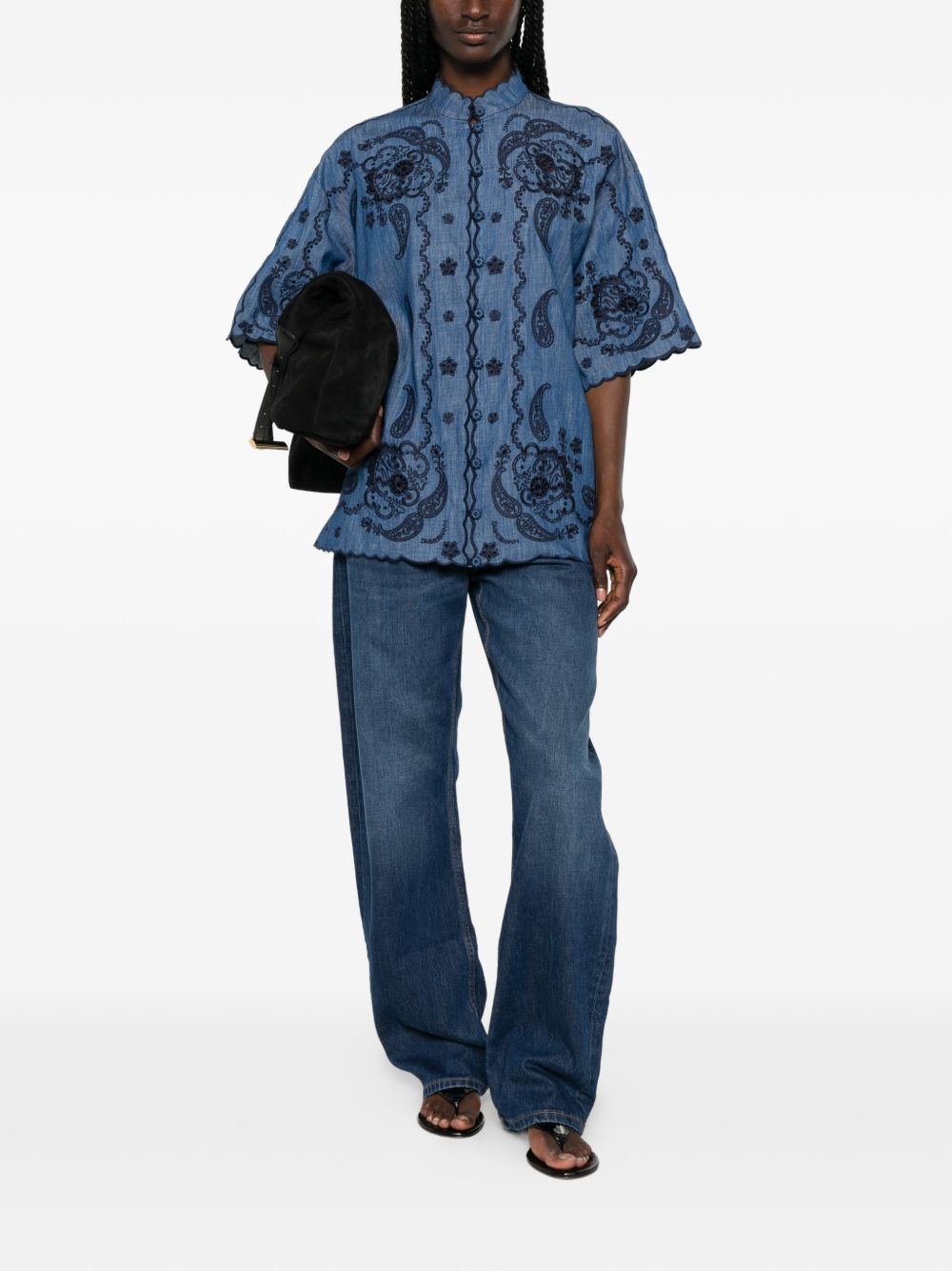 [Zimmermann] Shirts Long Sleeve FW26 8360TSS261RWBLU