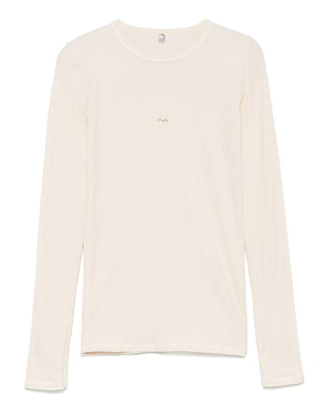 [BASERANGE] T-shirts Long Sleeve FW26 TOHLS-RB HEART UNDYE