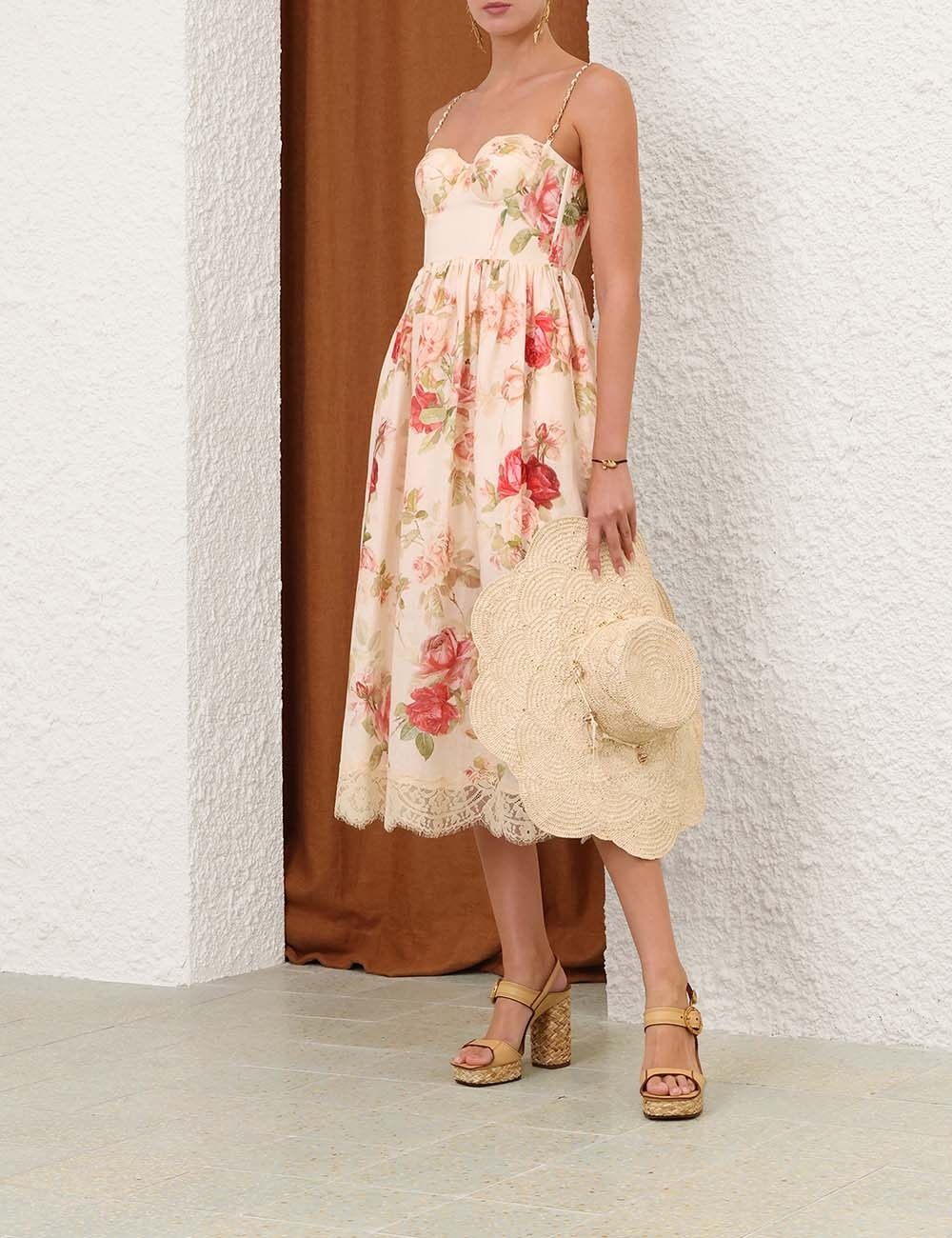 [Zimmermann] Sleeveless dress FW26 8959DSS264CMRF