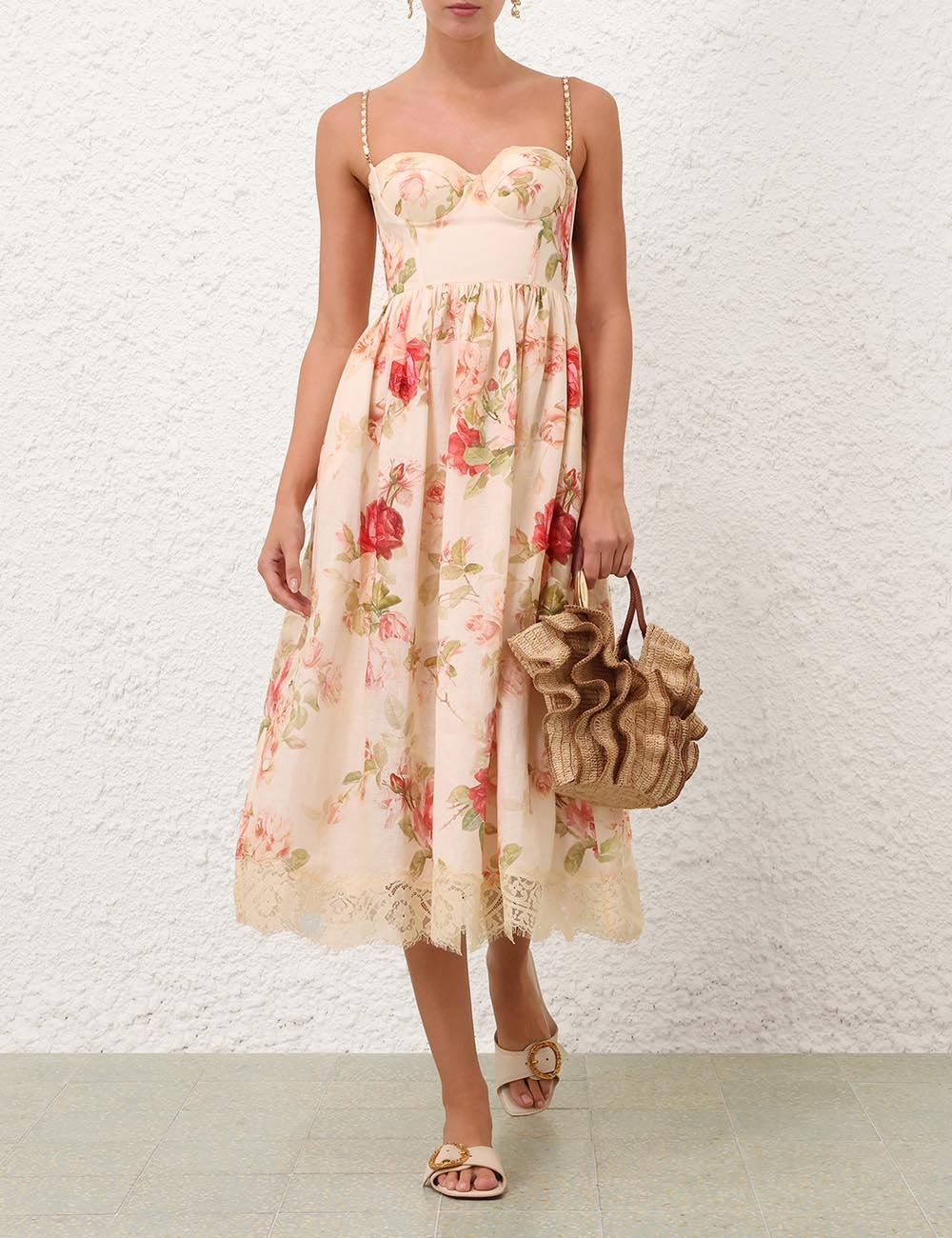 [Zimmermann] Sleeveless dress FW26 8959DSS264CMRF