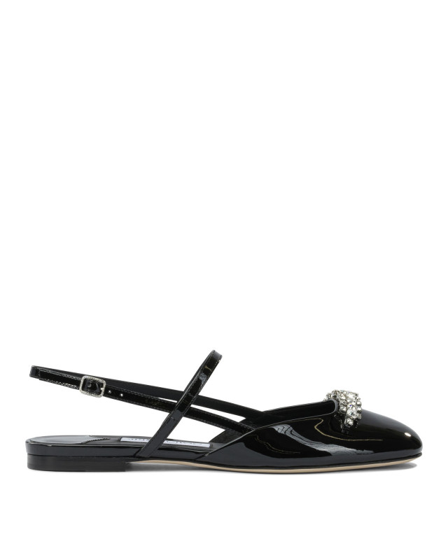 [Jimmy Choo] Sandals SS26 BELINDA SB FLATPATBLACK