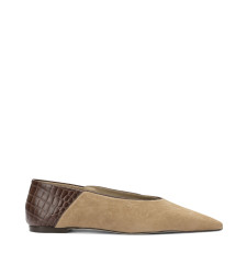 [Ammb Milano] Flat shoes SS26 7110028NOBUCK CAMELCOCCO CAFFE
