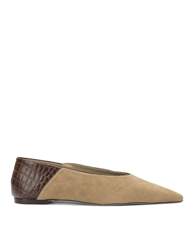 [Ammb Milano] Flat shoes SS26 7110028NOBUCK CAMELCOCCO CAFFE