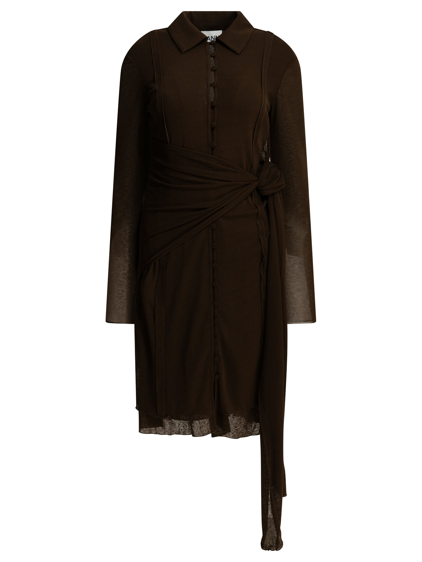 [GANNI] Long sleeve dress SS26 A1030222ZWX