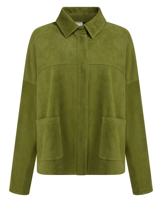 [FURLING BY GIANI] Jacket SS26 PIANOSASUEDE BGREEN PEPPER