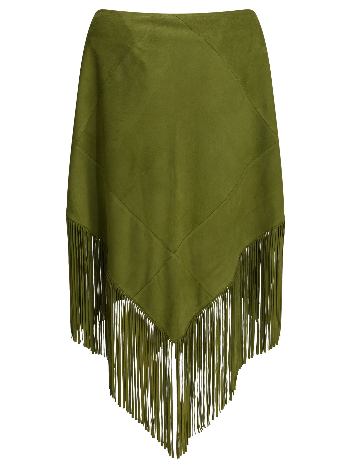 [FURLING BY GIANI] Midi skirt SS26 MAYORCASUEDE BGREEN PEPPER