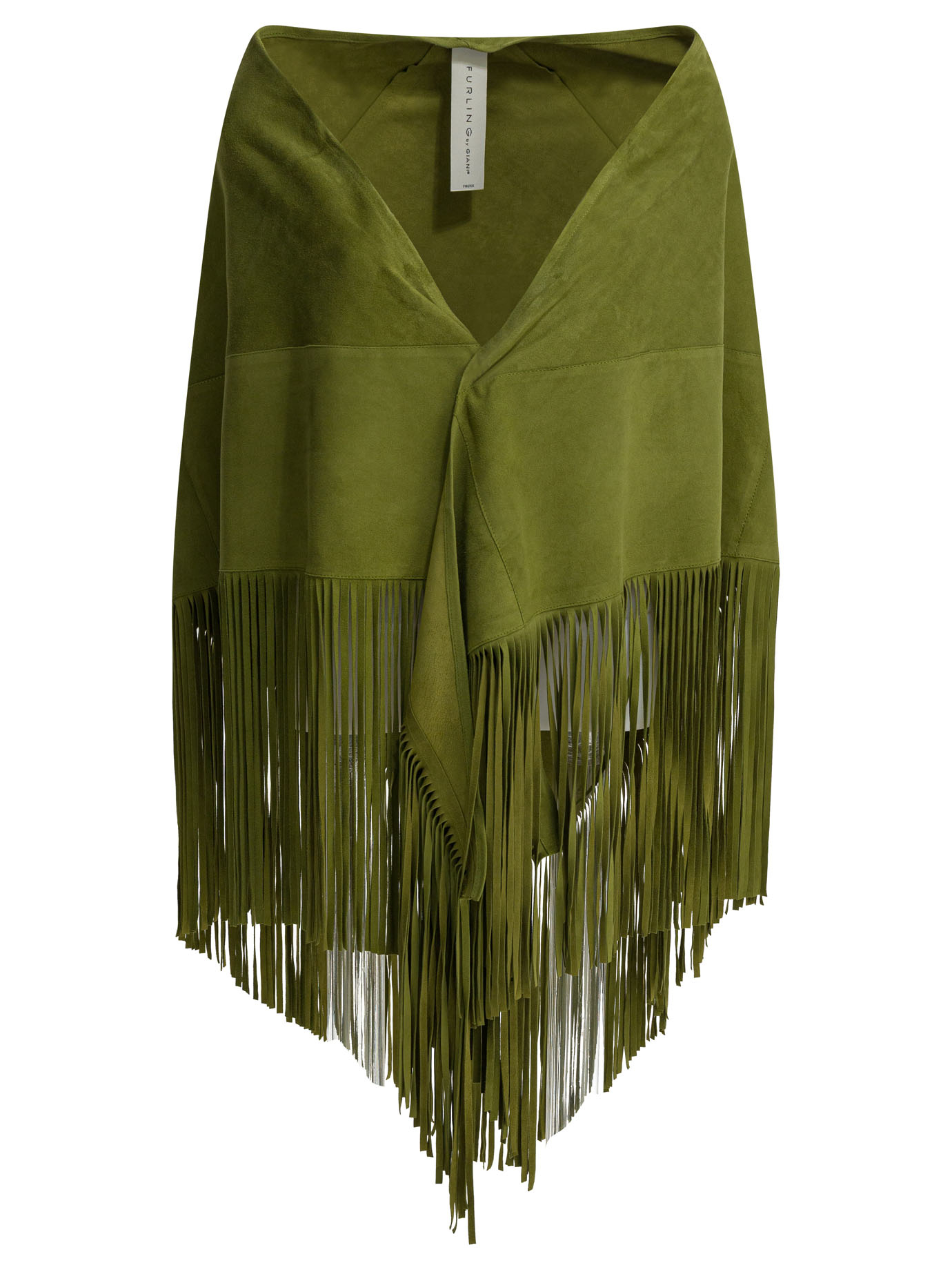 [FURLING BY GIANI] Midi skirt SS26 MAYORCASUEDE BGREEN PEPPER