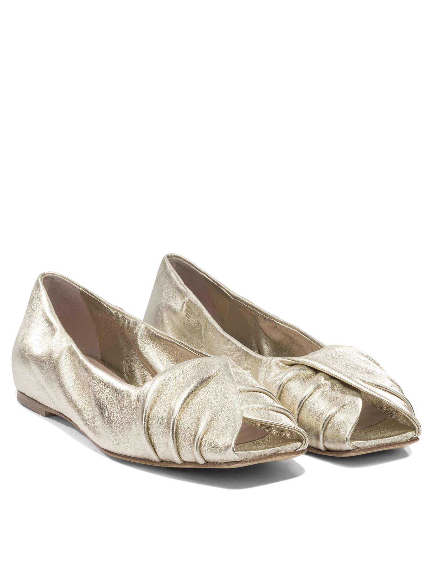 [Halmanera] Flat shoes SS26 SAMI01METALIC PLATINO